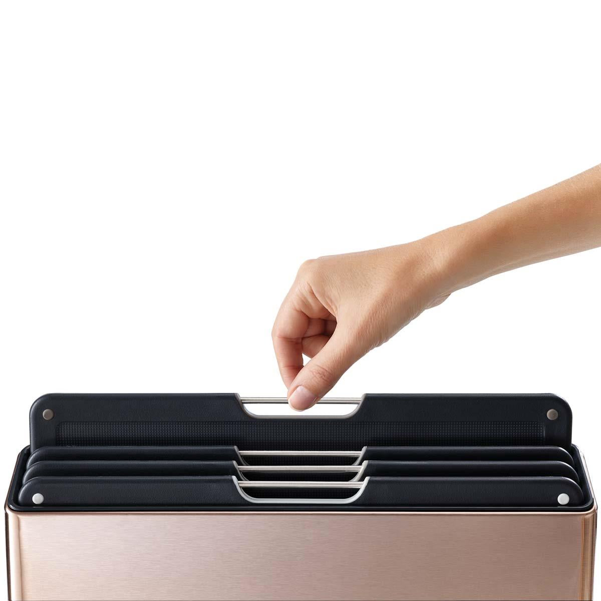 Rose Gold Joseph Joseph Folio Steel 4-piece chopping board set boards