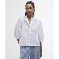 White Barbour Womens Layla Top front