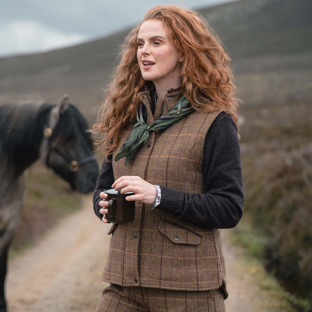 Hoggs Of Fife Eden Womens Technical Tweed Gilet