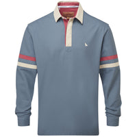 Dark Pigeon Blue Schoffel Mens Truro Deck Shirt