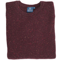 Albert and Maurice Donegal Rib Jumper Damson