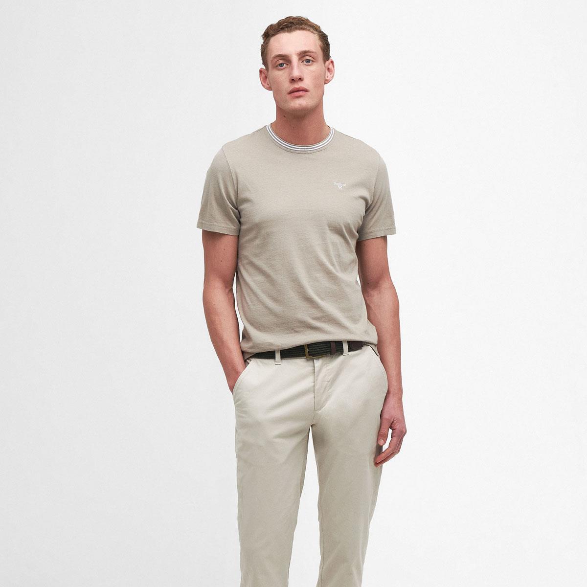 Concrete Barbour Mens Austwick T-Shirt On Model