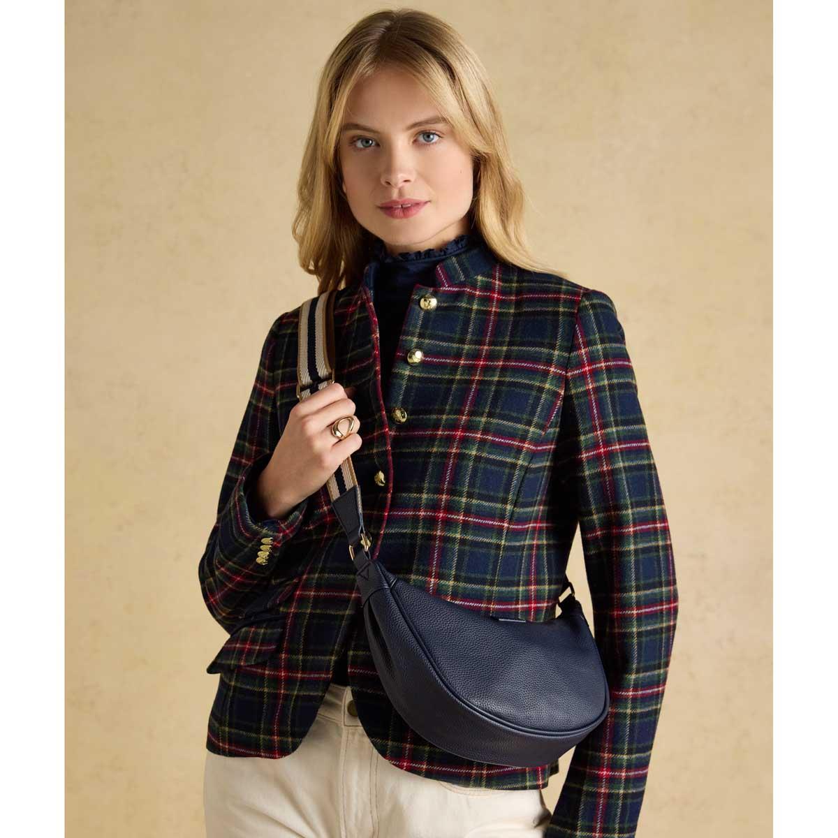 Navy Joules Womens Jade Moon Crossbody Bag On Model