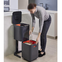 Graphite Joseph Joseph Compact 40L Waste & Recycling Bin lifestyle