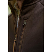 Demitasse Brown Harkila Mens Sandhem Sherpa Fleece Waistcoat Detail