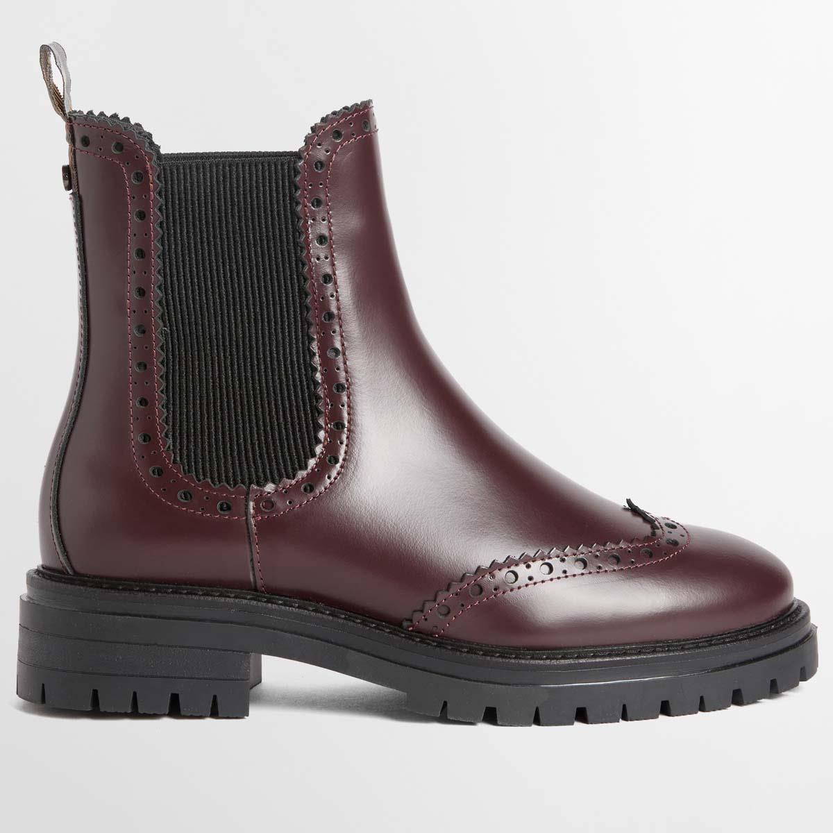 CHERRY Barbour Womens Fawne Chelsea Boot SIDE