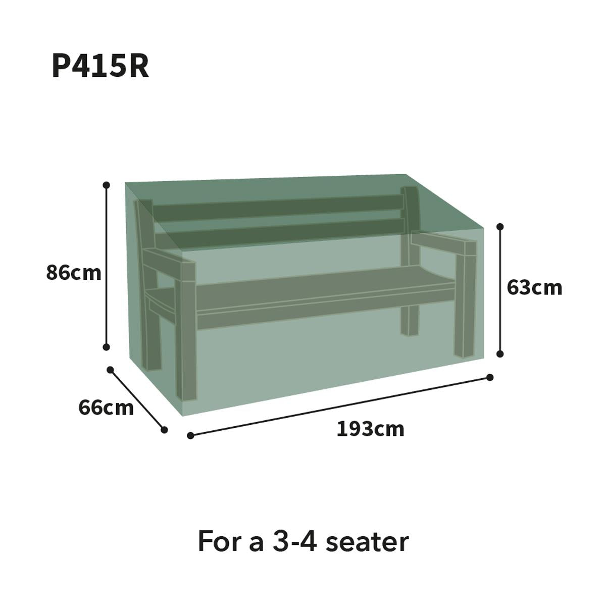 Bosmere Protector Bench Cover 3/4 Seater P415R