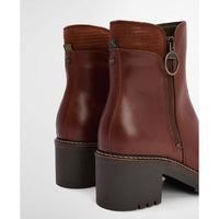 Chestnut Barbour Womens Dahlia Heeled Boot Back