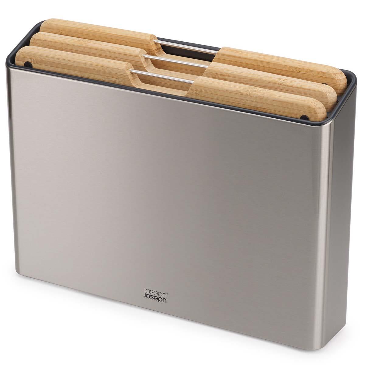 Stainless Steel Joseph Joseph Folio Steel Bamboo 3-Piece Chopping Board Set