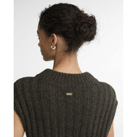 OLIVE Barbour Womens Anastasia Knitted Vest BACK