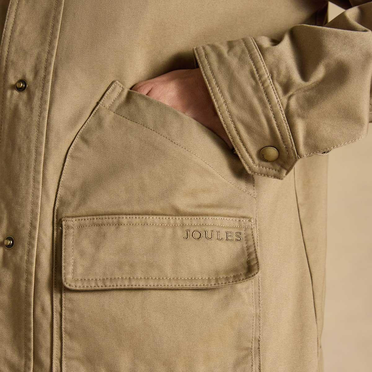 Tan Brown Joules Womens Barn Jacket Dual Pockets
