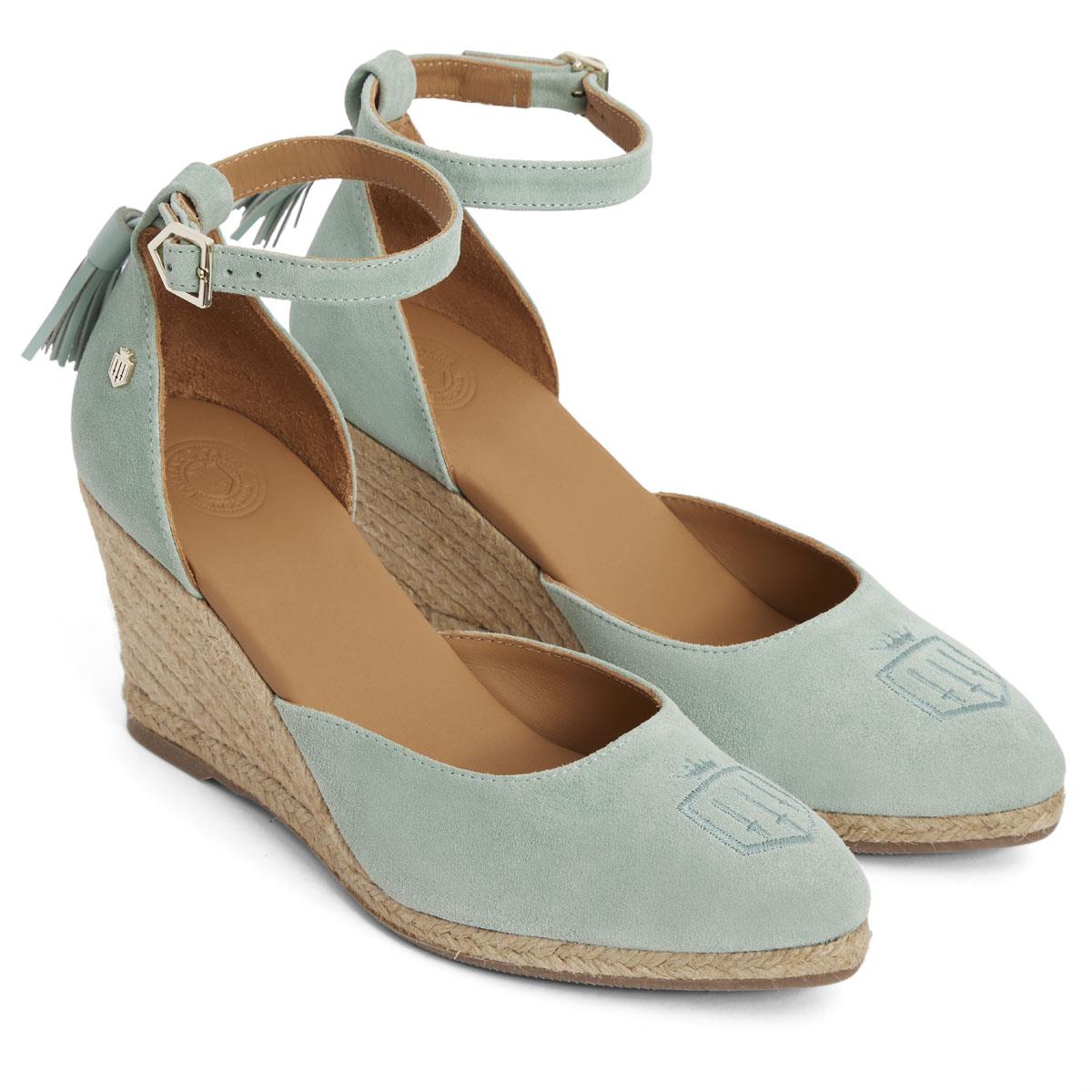 Mint Suede Fairfax & Favor Womens Monaco Wedge