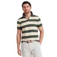 Green Stripe Schoffel St Ives Heritage Polo Shirt FRONT