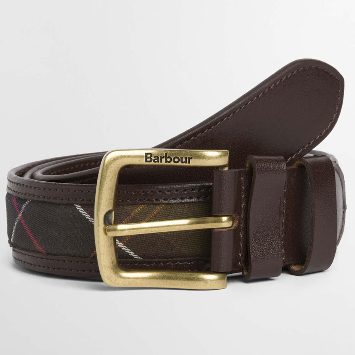 Barbour Mens Girvan Tartan Leather Belt