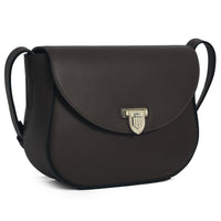 Mahogany Leather Fairfax & Favor Blenheim Saddle Bag Front