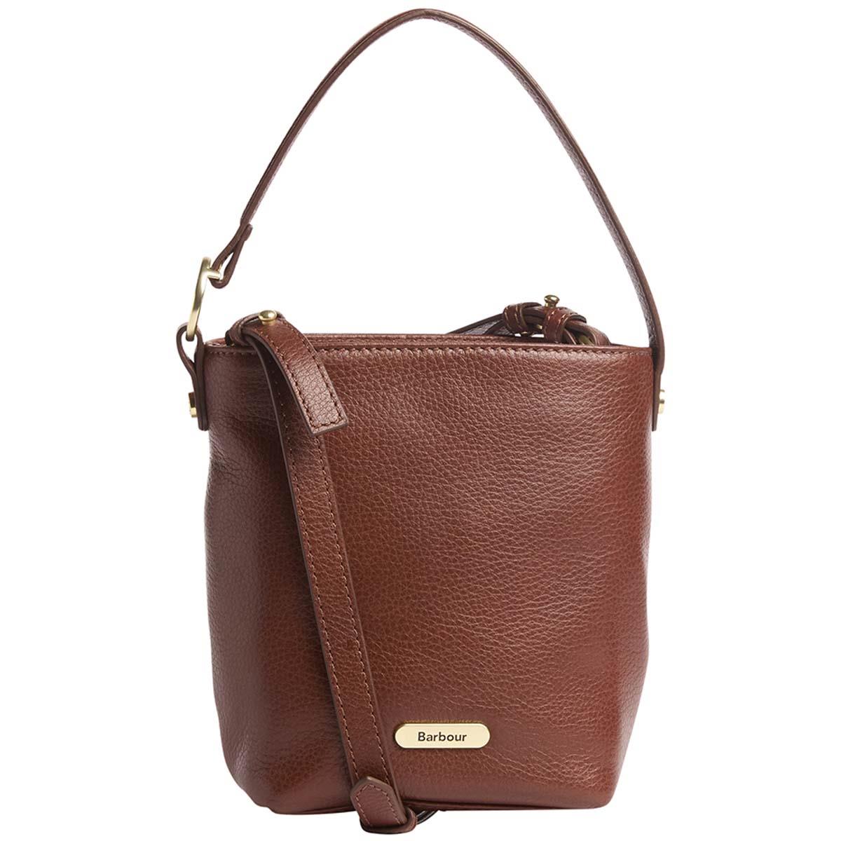 Barbour Womens Cedar Mini Leather Bucket Bag