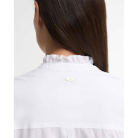 White Barbour Womens Clemency Shirt Back Neck