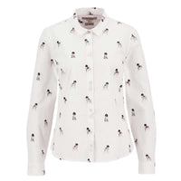 Sketched Dog Print Barbour Womens Brambles Shirt