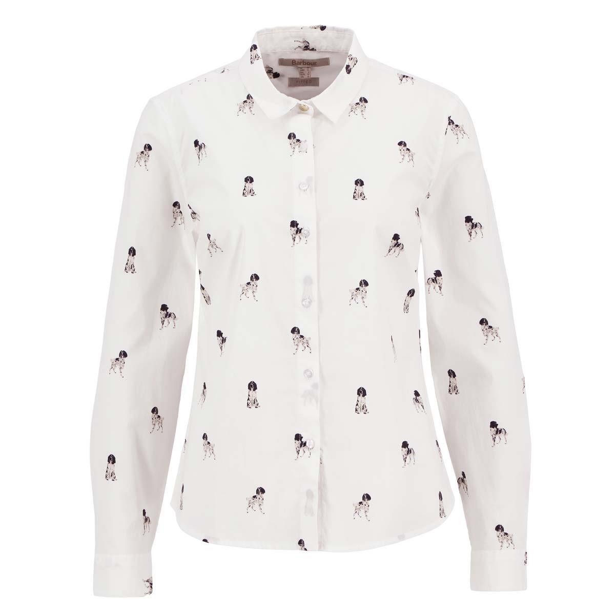 Sketched Dog Print Barbour Womens Brambles Shirt