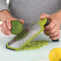 Green Joseph Joseph Twist Grater - Coarse/Fine lime