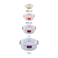 Joseph Joseph Nest Lock Round 4-piece Food Container Set Sizes