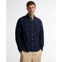 Midnight Loch Barbour Mens Mineral Tartan Authentic Shirt On Model