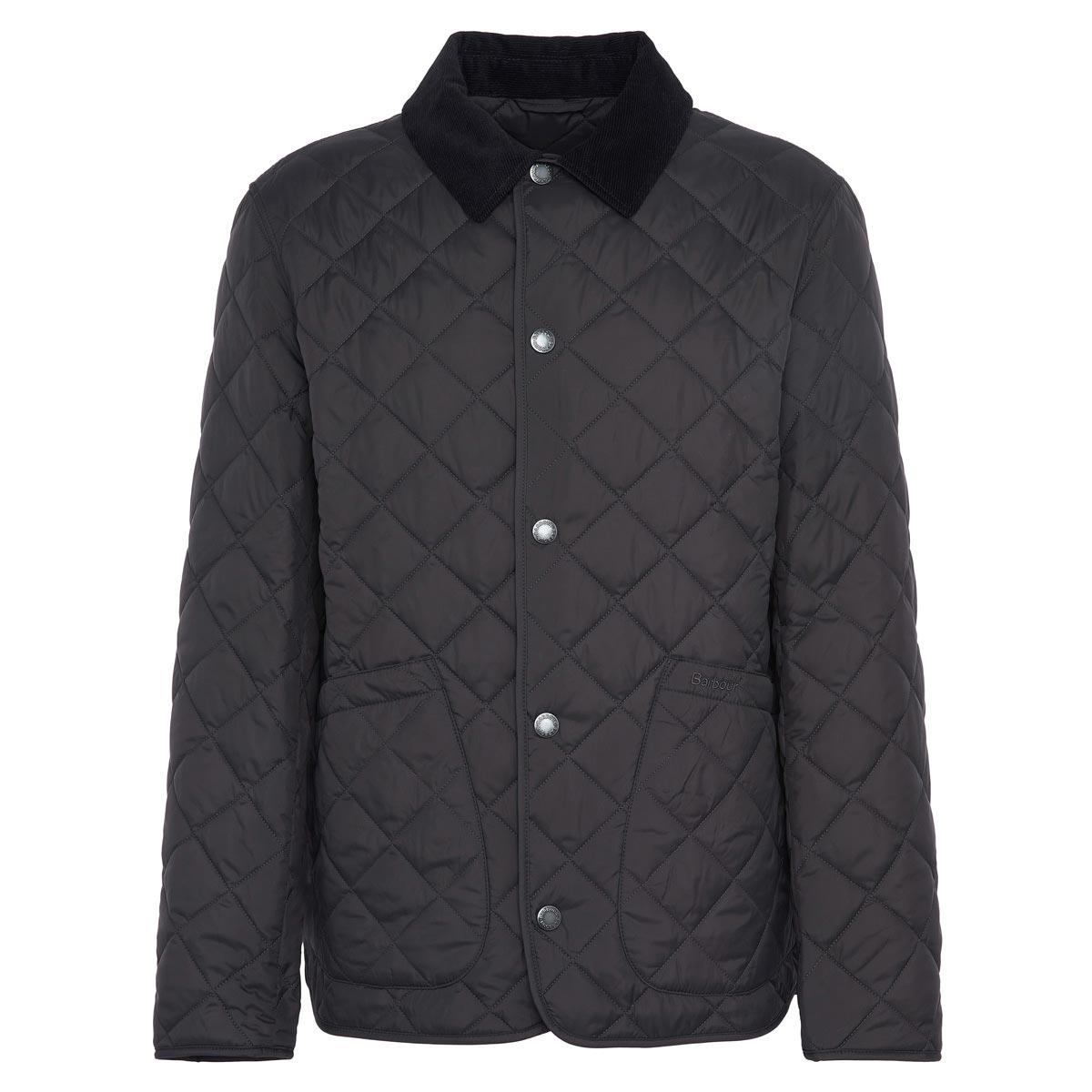 Black Carbon Barbour Mens Lindfield Quilted Jacket