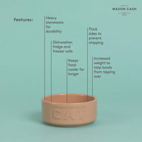 Mason Cash Cane Lettered Cat Bowl 13cm INFO2