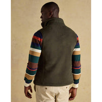 Green Joules Mens Heritage Fleece Gilet On Model Rear