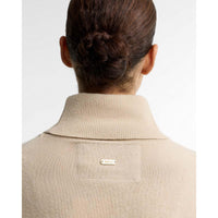 Ecru/Hessian Tartan Barbour Womens Pendle Roll Collar Jumper BACK2