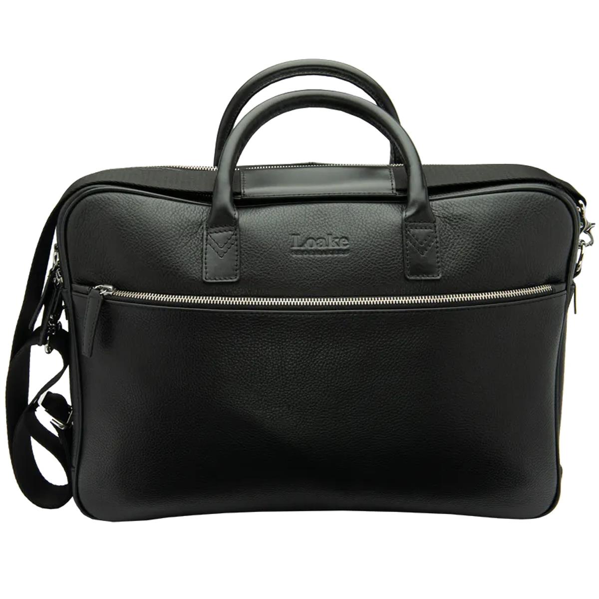 Black Grain Leather Loake Westminster Briefcase