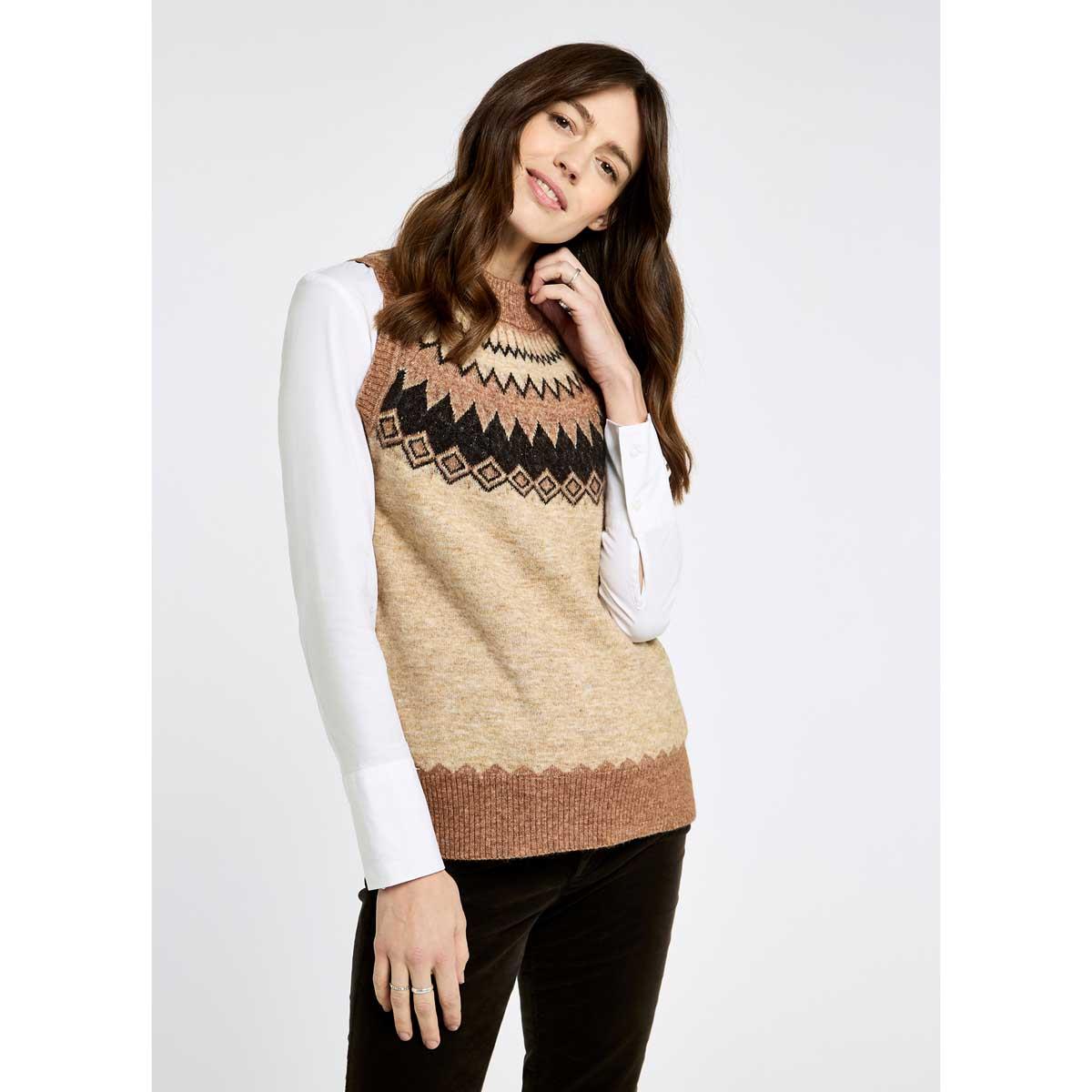 Dubarry Womens Doyle Fair Isle Vest