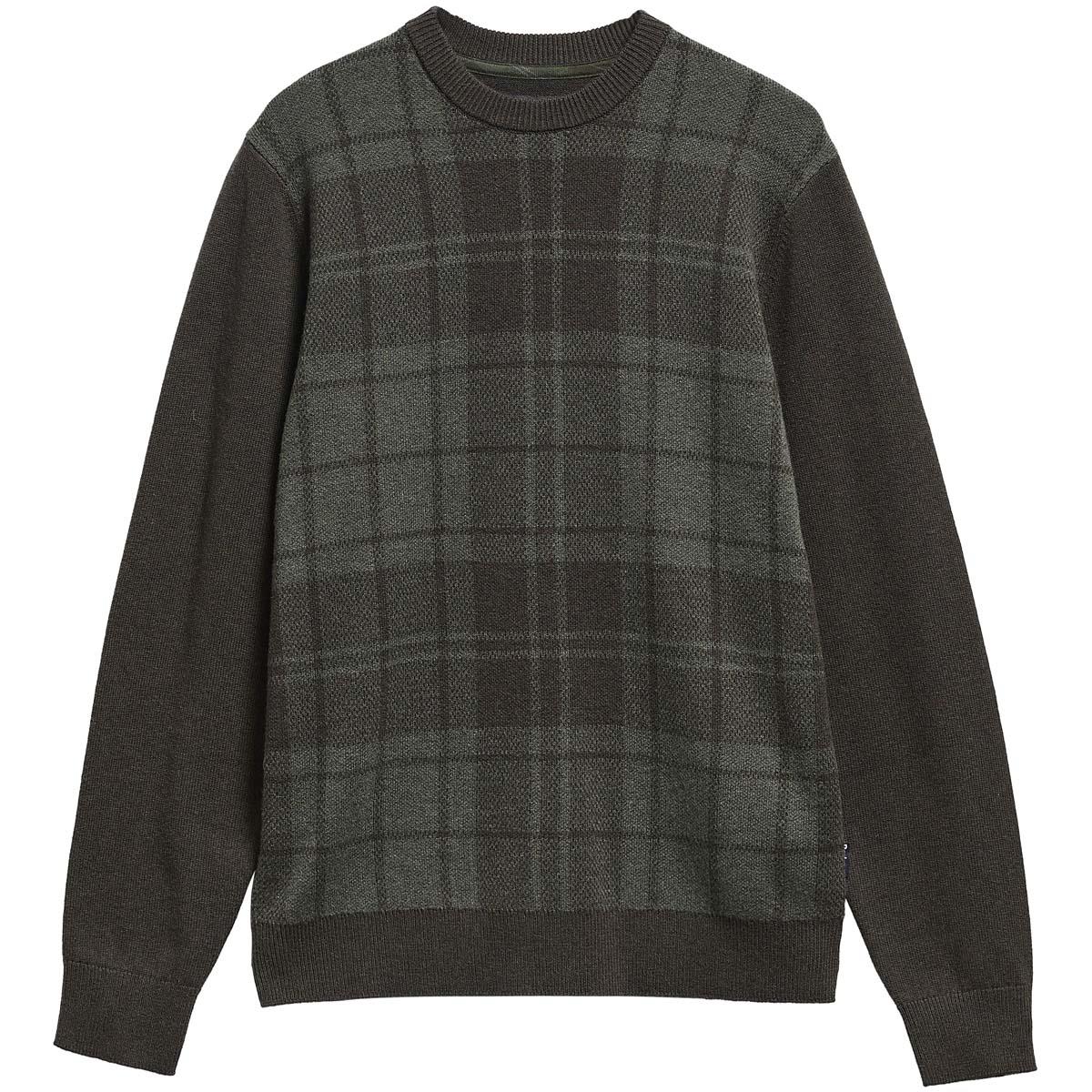 Barbour Mens Mineral Tartan Crew Jumper