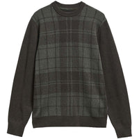 Barbour Mens Mineral Tartan Crew Jumper