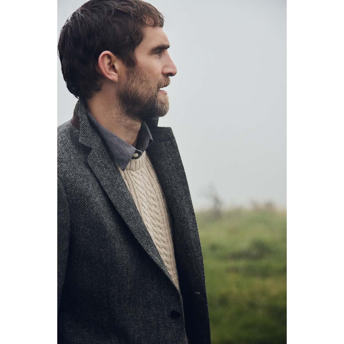 Grey Barbour Mens Firth Moons Herringbone Blazer lifestyle4