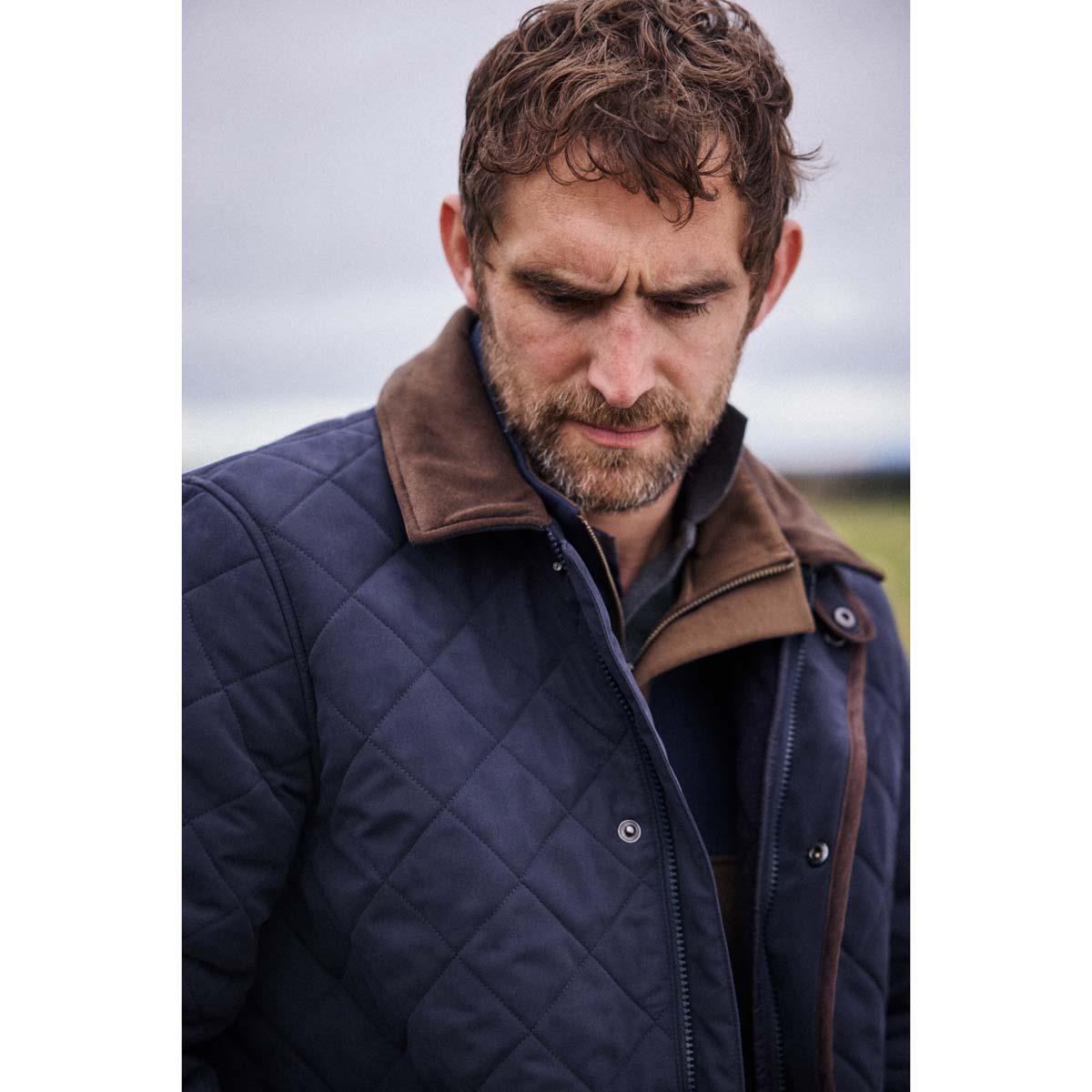 Dark Navy Barbour Mens Thursby Polarquilt Jacket Lifestyle 2
