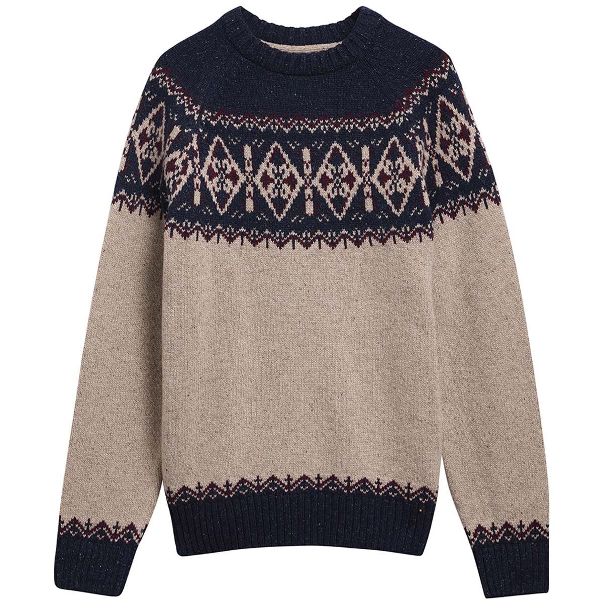 Barbour Mens Tisbury Fairisle Crew Neck Jumper