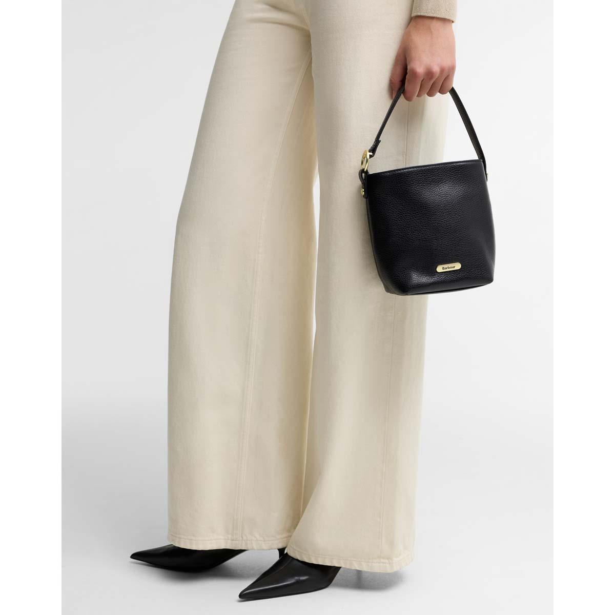 Barbour Womens Cedar Mini Leather Bucket Bag