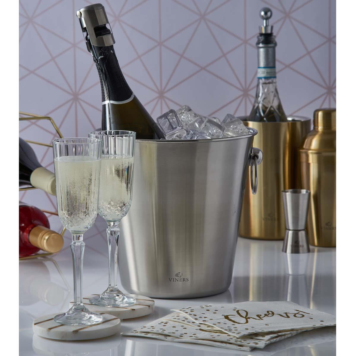 Viners Barware 4L Silver Champagne Bucket LS5