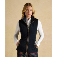 Navy Joules Womens Borg Heritage Fleece Gilet Fastened