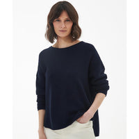 Navy Barbour Womens Marine Knit Jumper Front