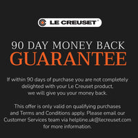 Le Creuset Signature Cast Iron Round Casserole 26cm Lapis Money Back Guarantee Detail