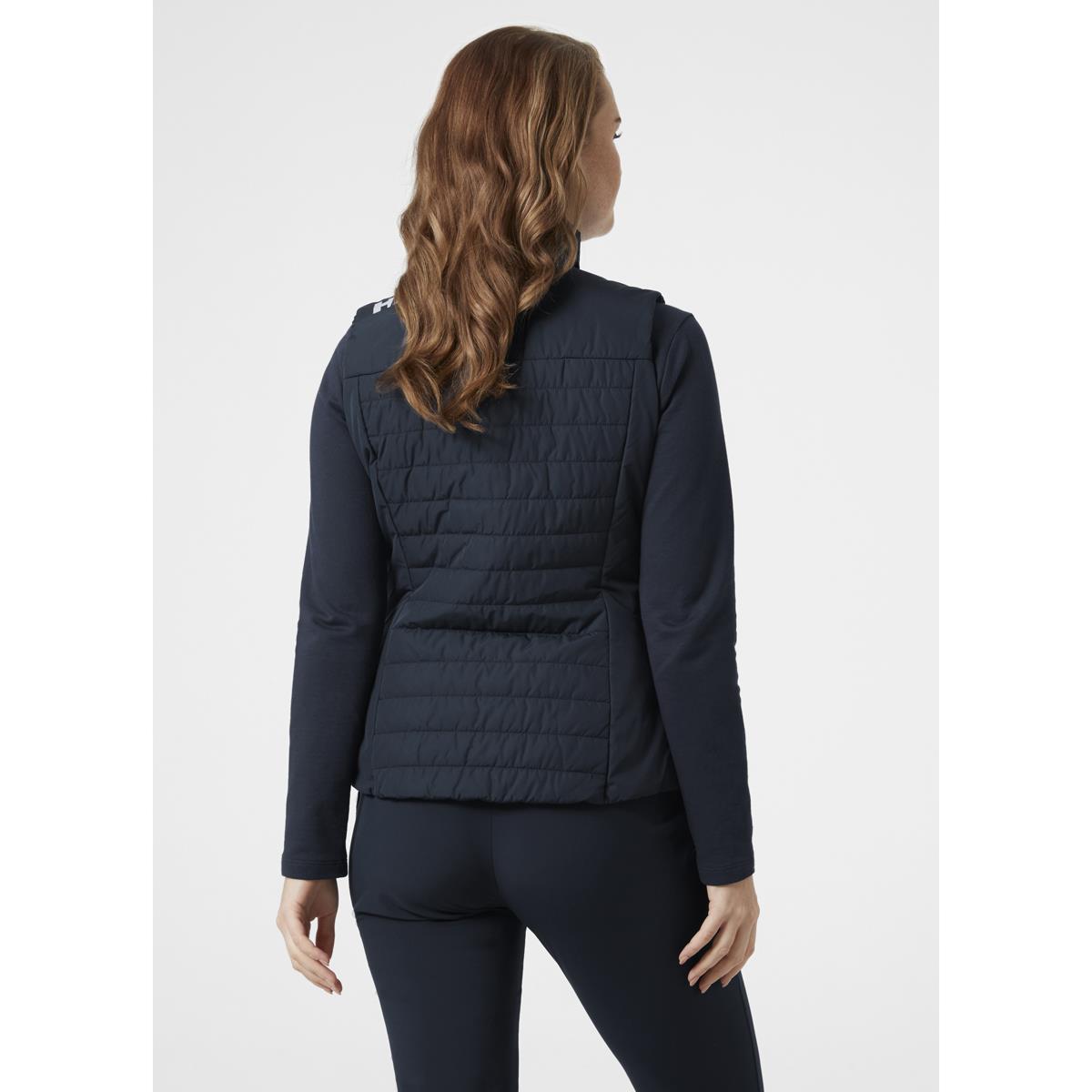 Navy Helly Hansen Womens Crew Insulator Vest 2.0 On Model Rear