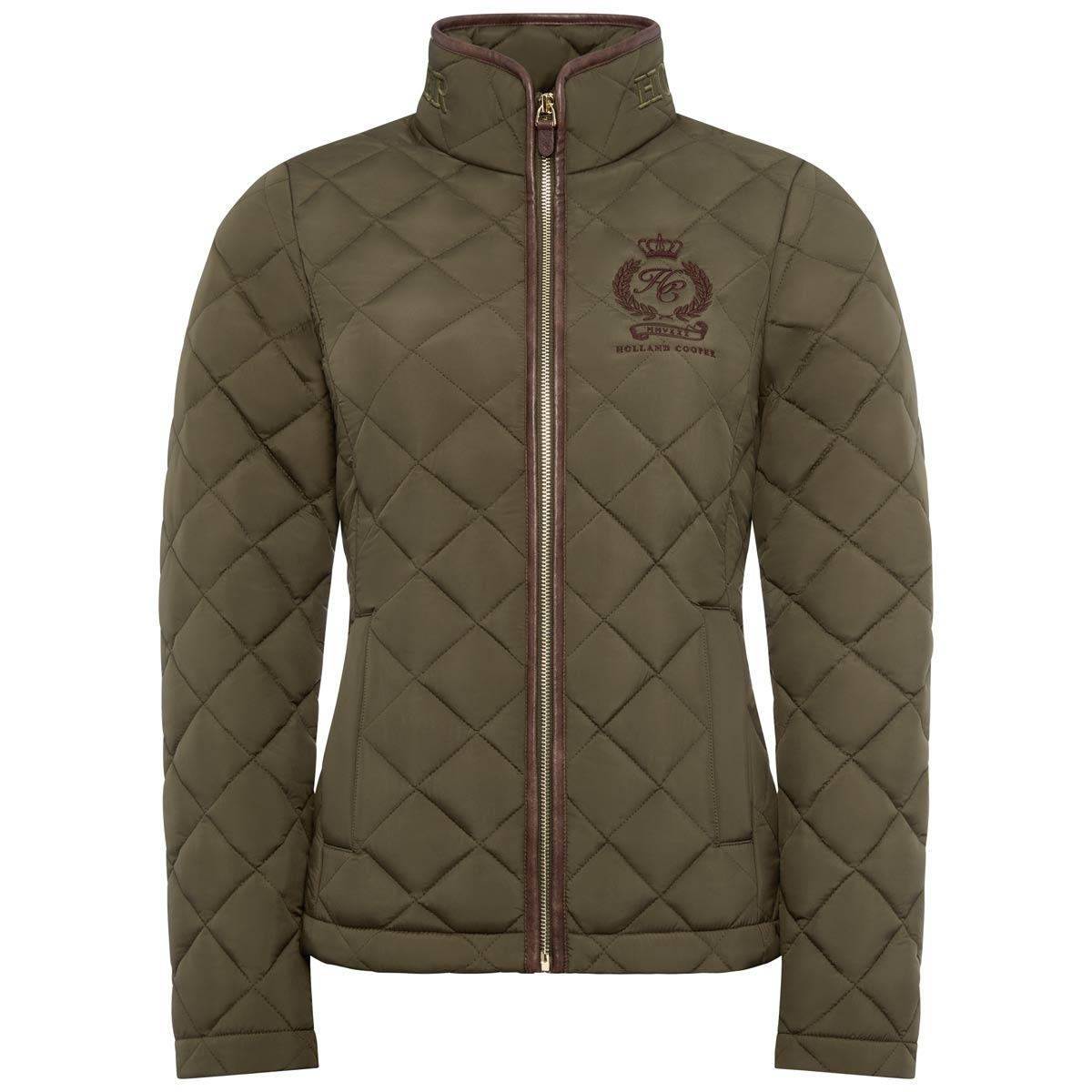Khaki Holland Cooper Lightweight Country Quilted Jacket