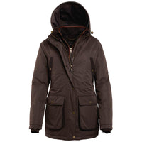 Chocolate Holland Cooper Womens Stamford Country Coat Hood Detail