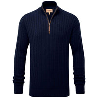 Schoffel Calton Cotton Cashmere Cable 1/4 Zip Jumper
