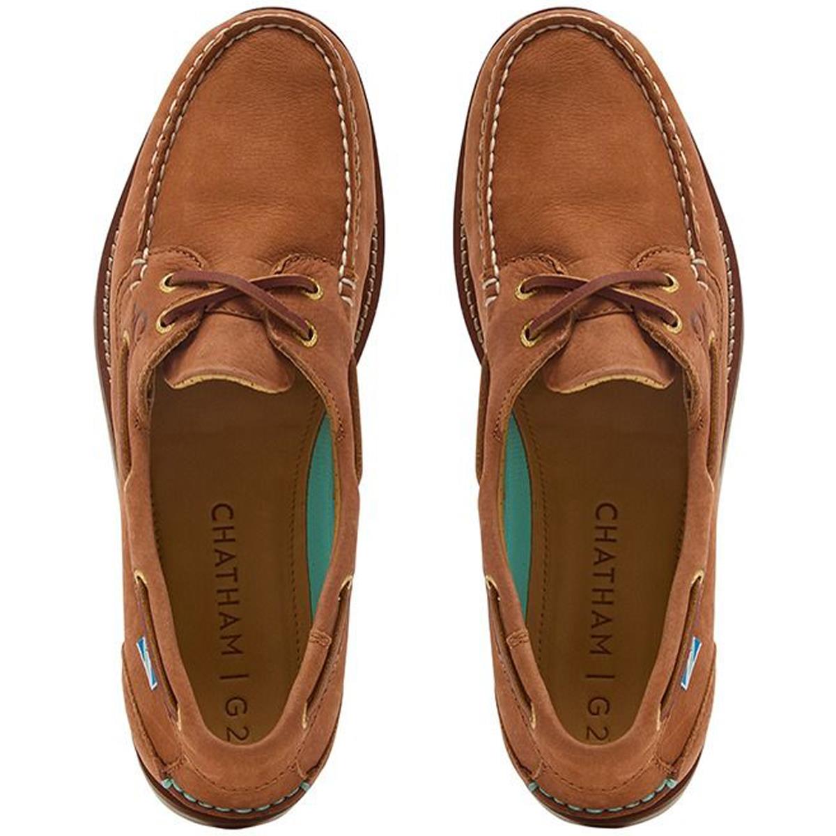 Tan Chatham Mens Lyme G2 Deck Shoes Top