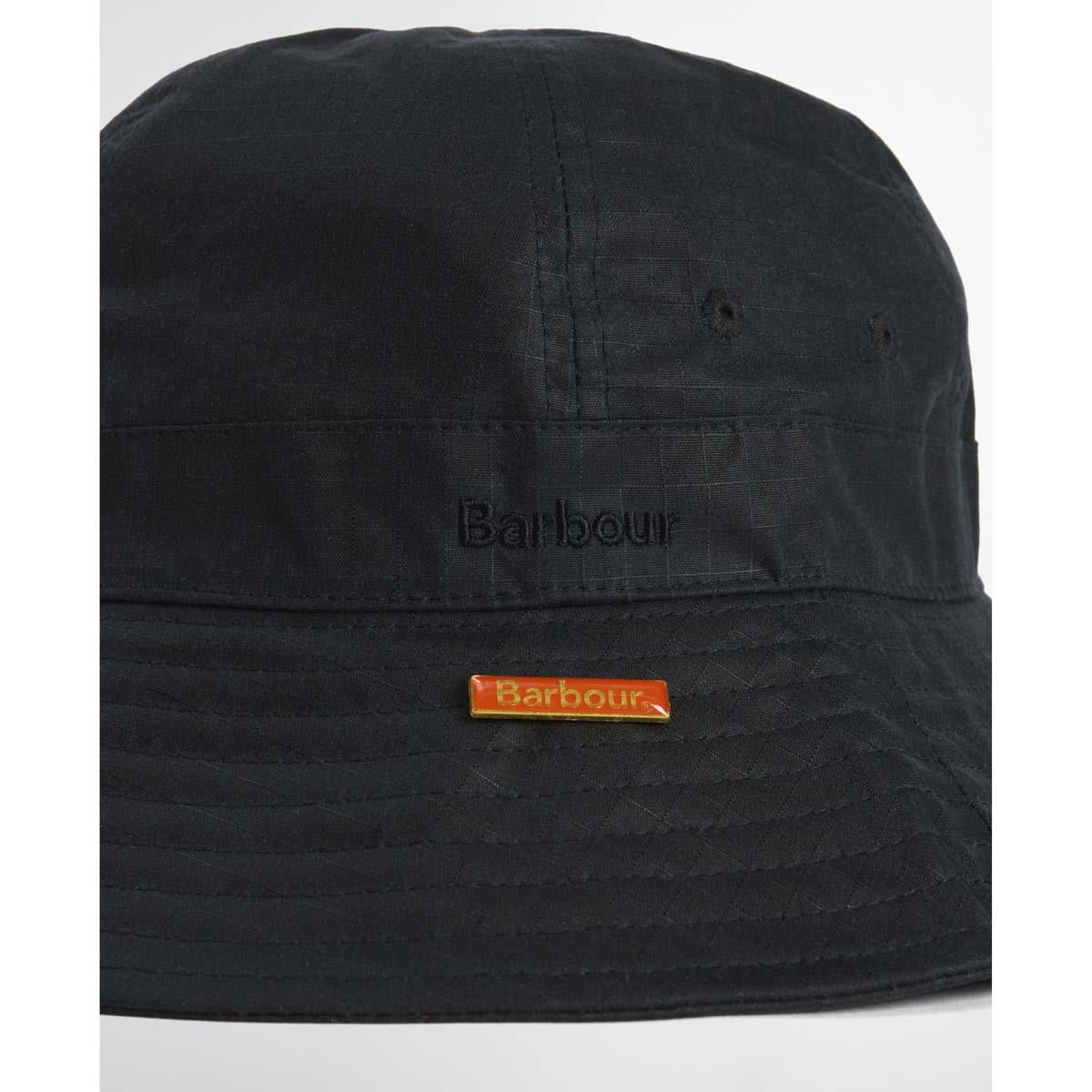 Navy Barbour Mens Spectator 6 Panel Bucket Hat logo