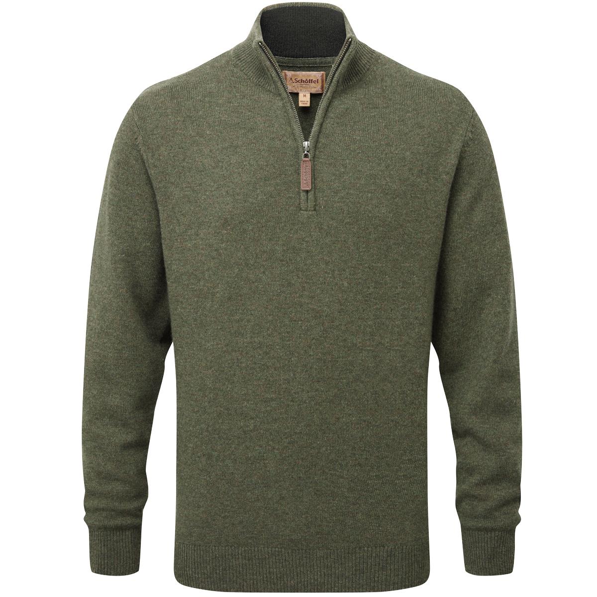 Schoffel Mens Lewis Lambswool 1/4 Zip Jumper