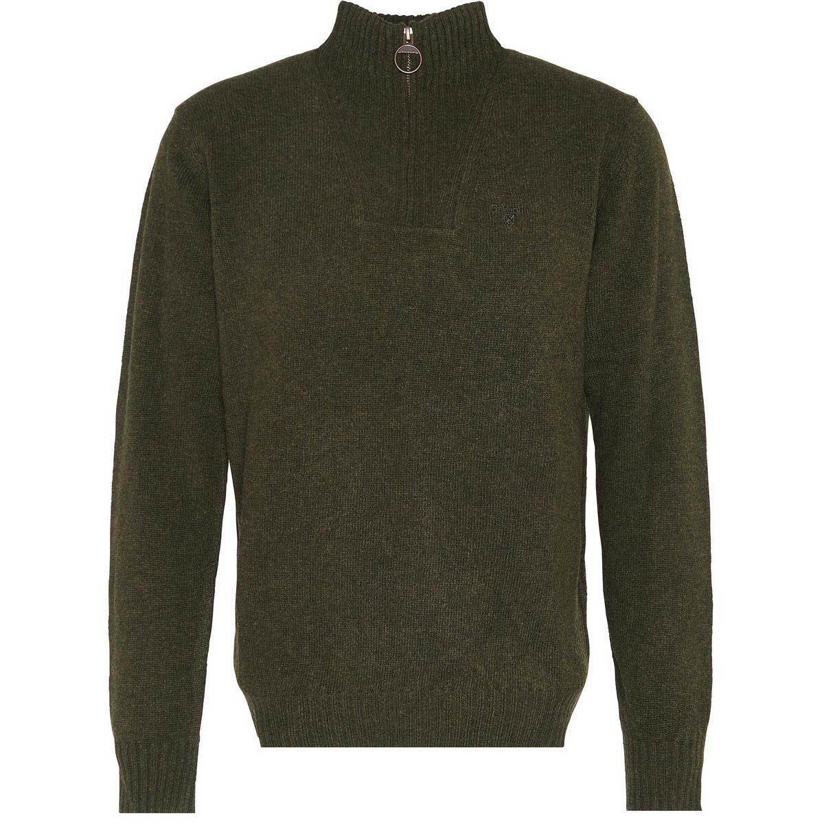 Seaweed Barbour Essential Lambswool Half Zip Jumper